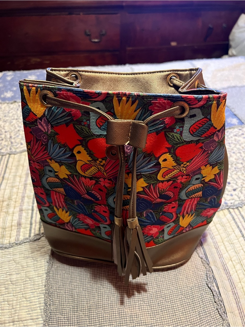 Floral Multicolor Backpack by Collection B - Picture 4 of 6